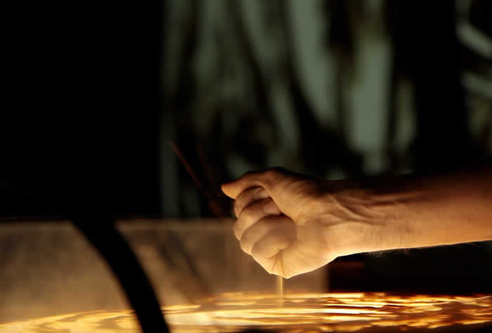 Live sand art David Myriam