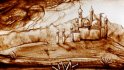 2010 - Live sand drawing, Castle, research for show