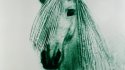 2009 - Sand drawing with green sand, Horse