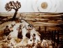 2010 - Sand drawing, Old dance in Italy, picture during concert
