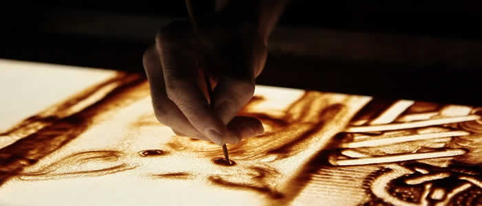 Sand art show David Myriam